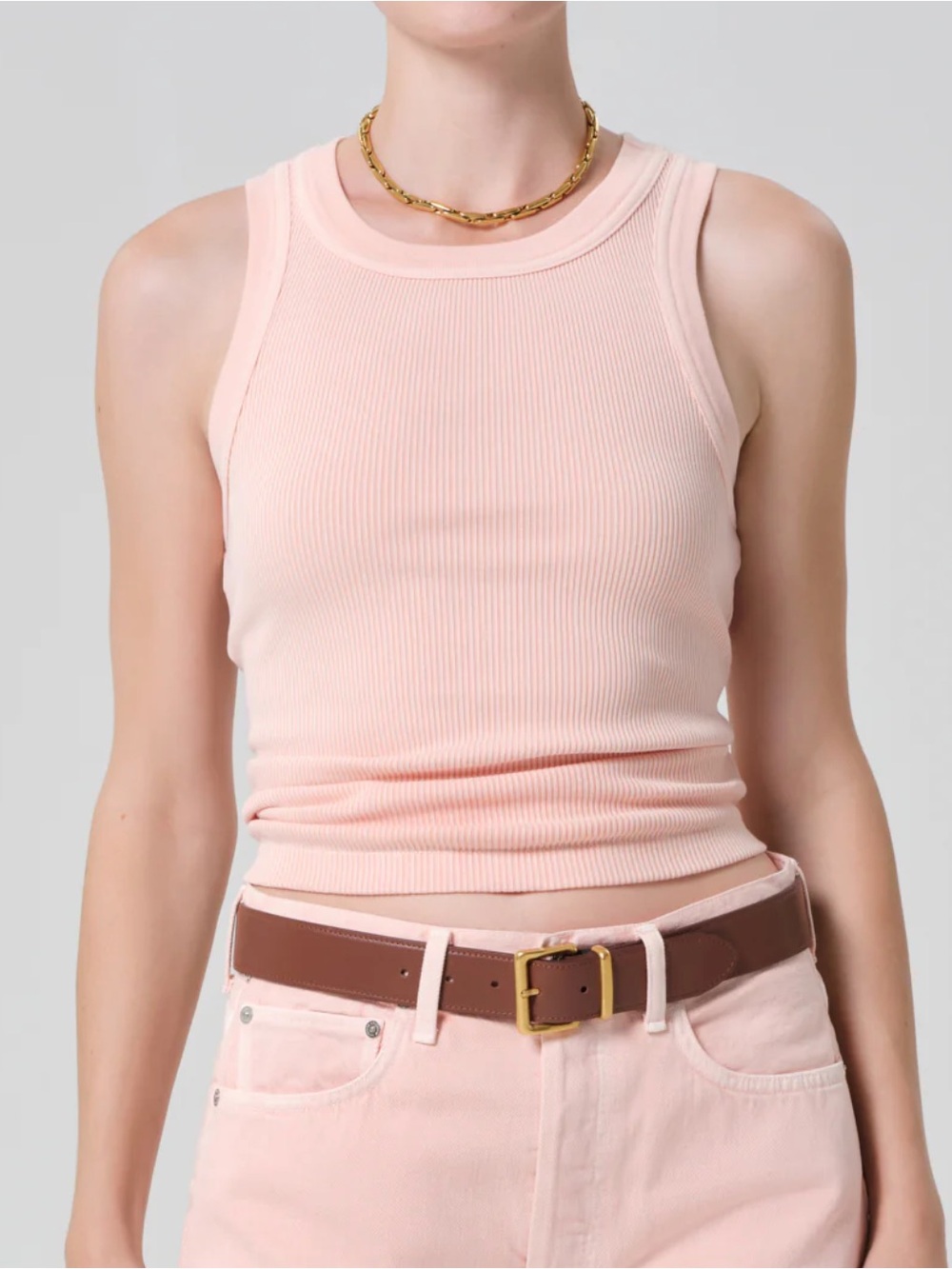 Citizens of Humanity Isabel Rib Tank Melon Creme